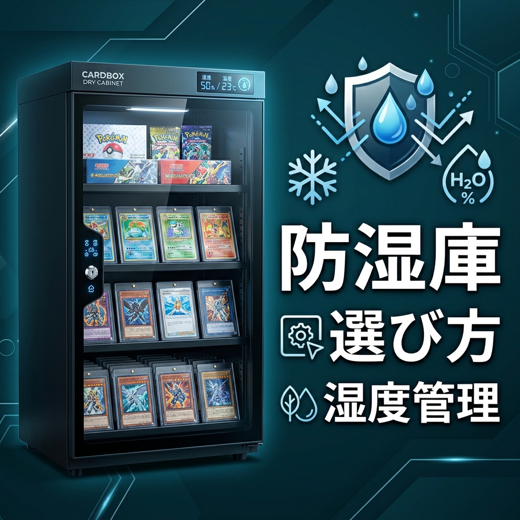 ポケカ防湿庫のおすすめ設定湿度は45〜55%｜反り・カビ対策