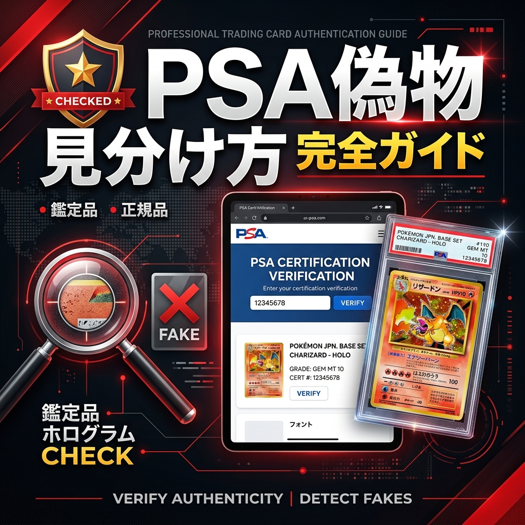 PSA10偽物の見分け方｜スラブ・ラベル・Cert番号を確認